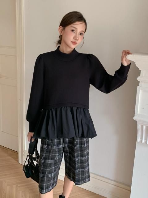 WOOL LIKE HALF PANTS