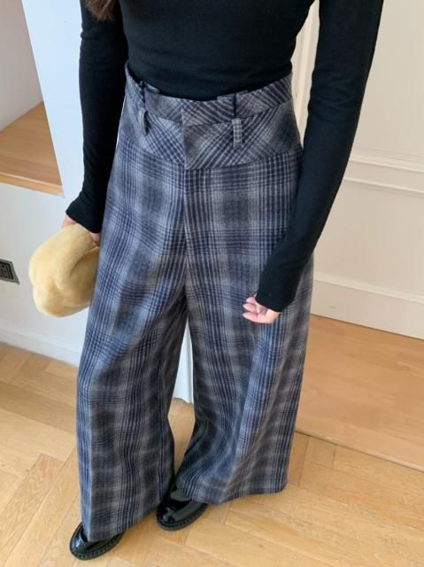 CLARA CHECK SET UP PANTS
