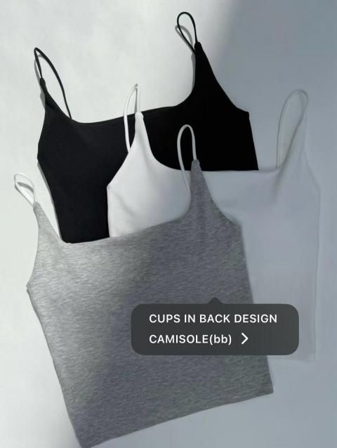 CUPS IN BACK DESIGN CAMISOLE