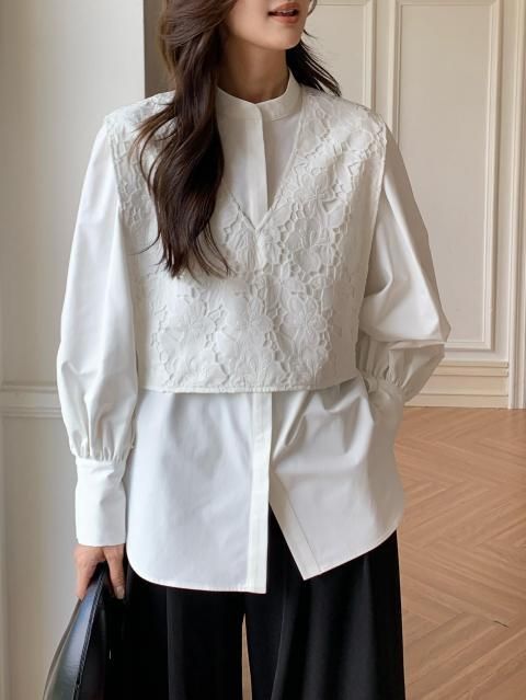 2WAY SQUARE CAPE SHIRT TOPS