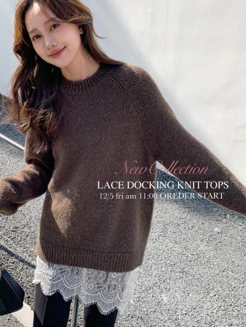 LACE DOCKING KNIT TOPS