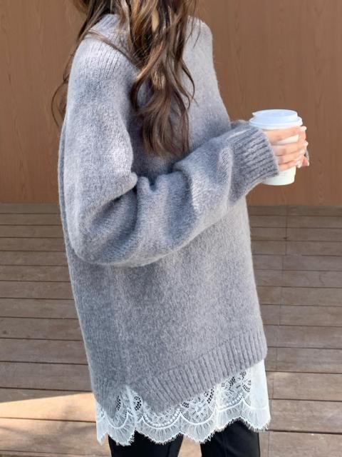 LACE DOCKING KNIT TOPS