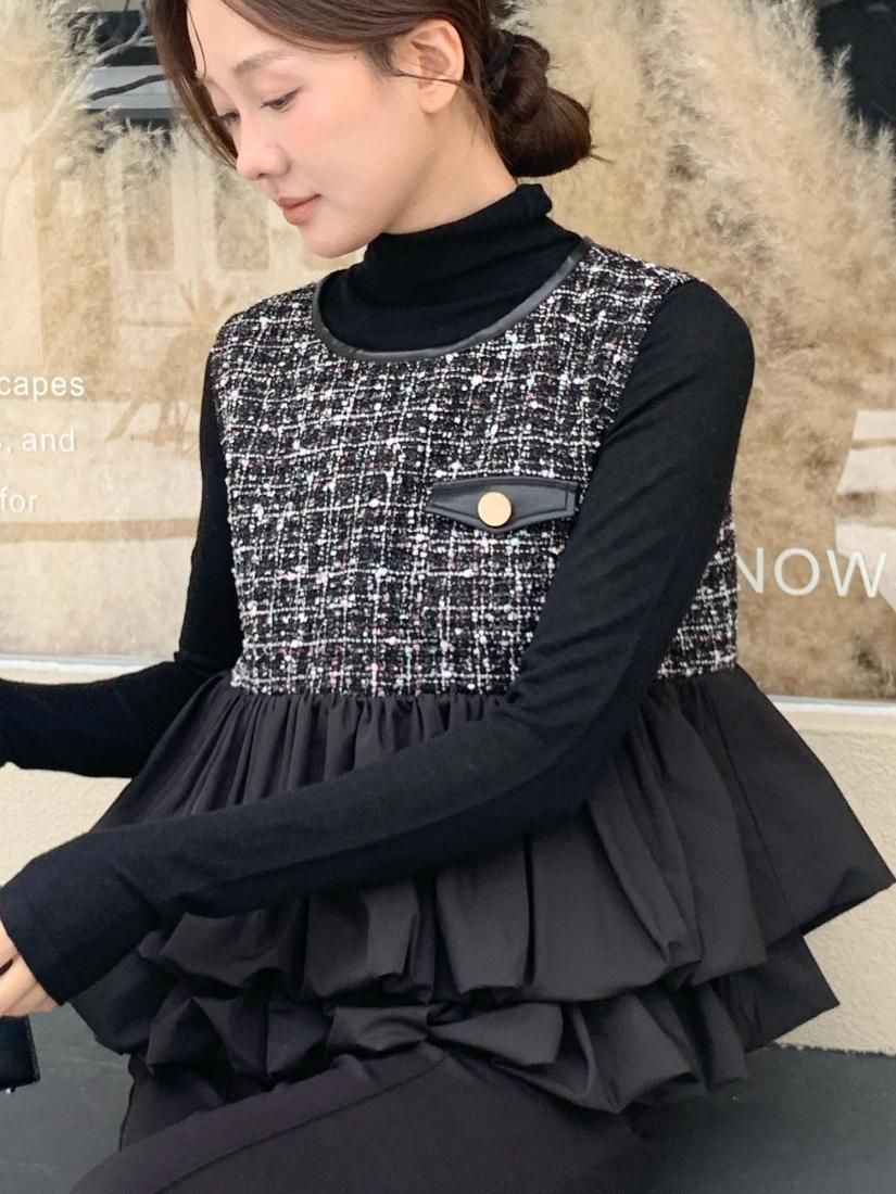 TWEED DOCKING PEPLUM TOPS - BIRTHDAY BASH