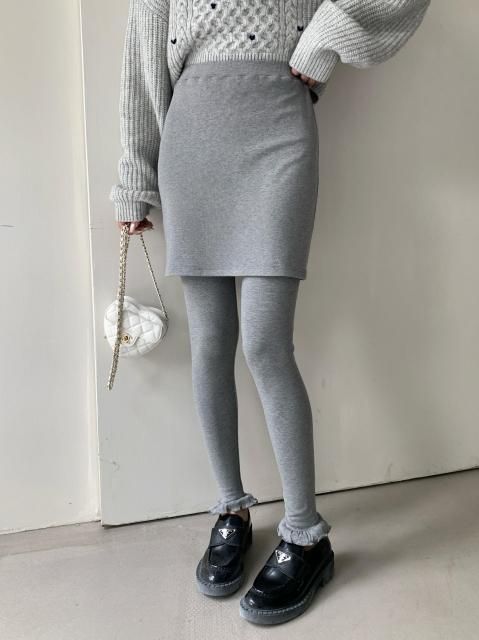 SKIRT DOCKING FRILL LEGGINGS