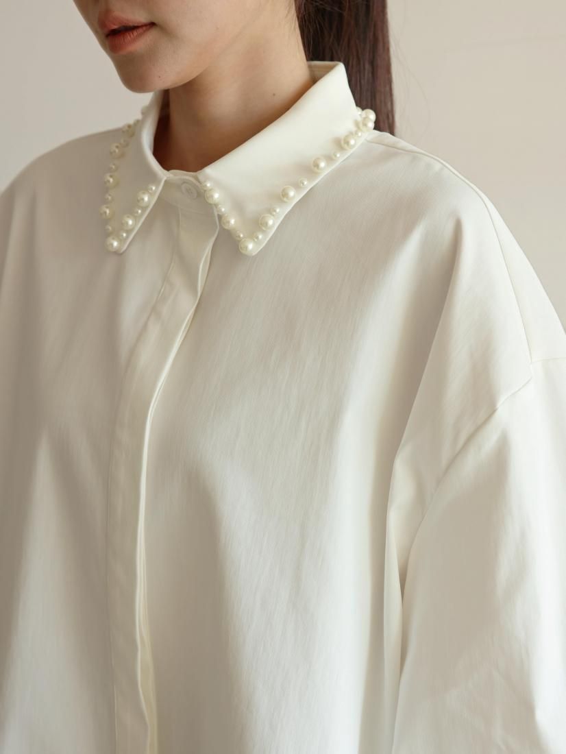 PEARL COLLAR SHIRT TOPS - BIRTHDAY BASH