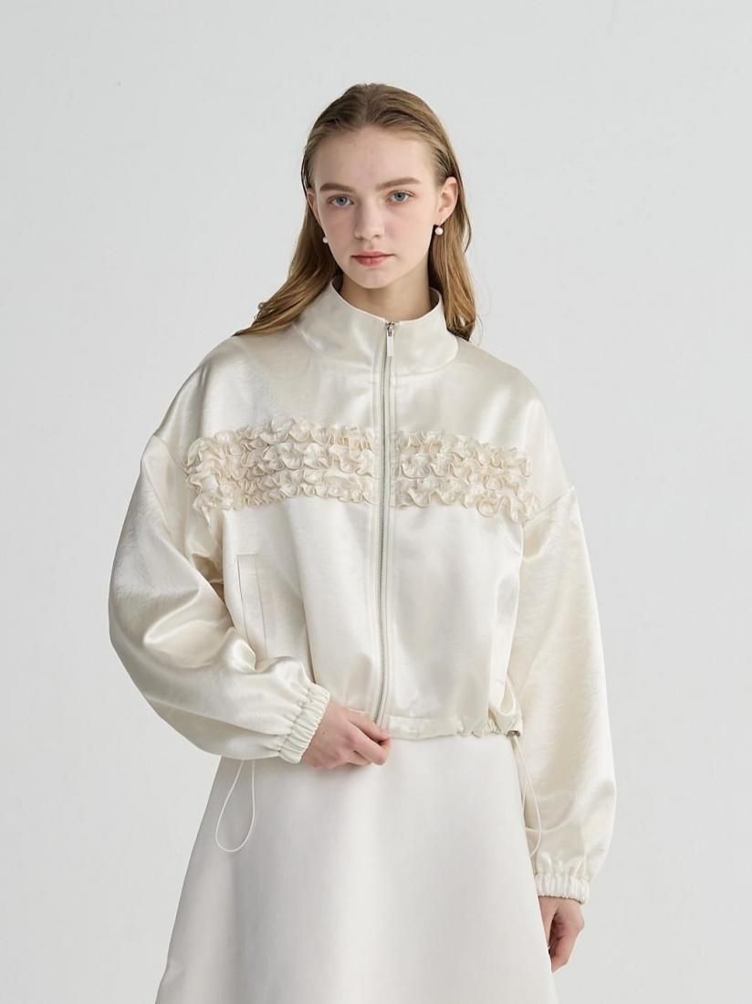 SATIN FRILL SHORT BLOUSON - BIRTHDAY BASH
