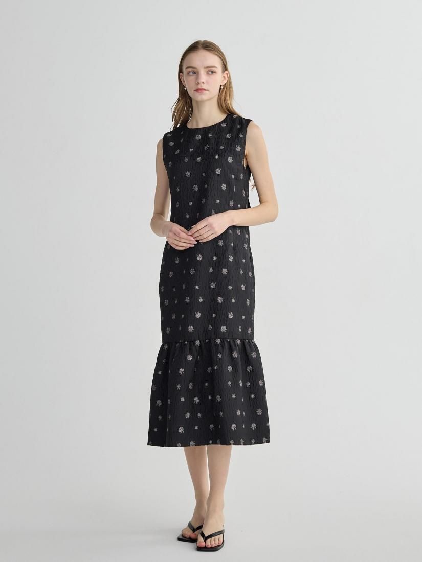 SIERRA FLOWER JACQUARD BACK RIBBON DRESS - BIRTHDAY BASH
