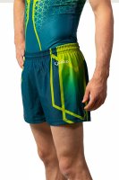 PERSEVERANCE TEAL AND LIME SHORTS