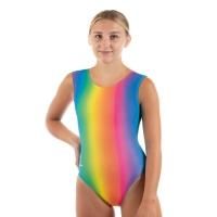 Rainbow Sleeveless Gymnastics Leotard