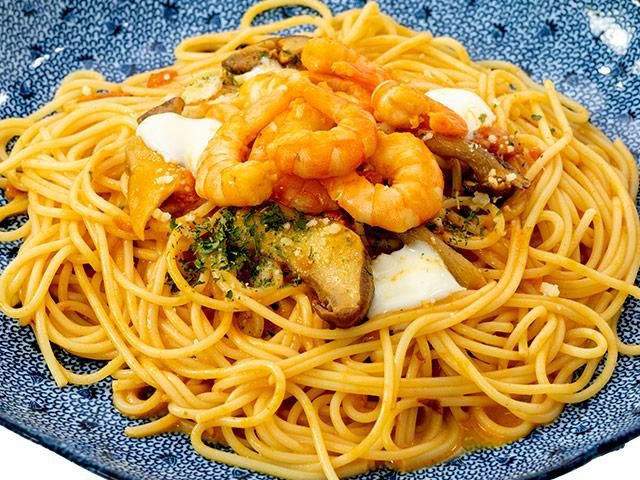 海老とモッツァレラチーズのトマトクリーム（1人前） - 洋麺屋五右衛門