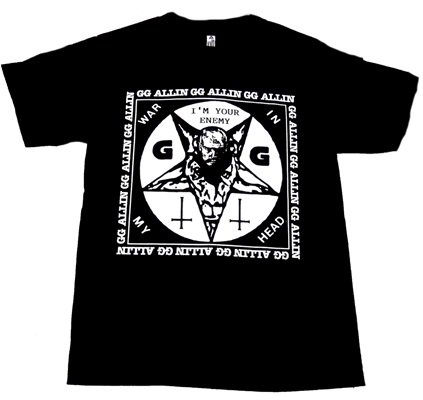 GG ALLIN「I'M YOUR ENEMY」Tシャツ - バンドTシャツ SHOP NO-REMORSE online store