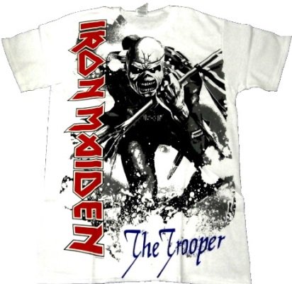 IRON MAIDEN「TROOPER WHITE」Tシャツ - バンドTシャツ SHOP NO-REMORSE online store