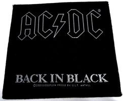 AC/DC「BACK IN BLACK」布刺しゅうパッチ - バンドTシャツ SHOP NO-REMORSE online store