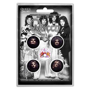 QUEEN「FACES」ボタンピンバッジセット - バンドTシャツ SHOP NO