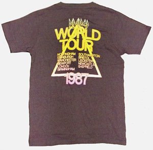 DEF LEPPARD「HYSTERIA WORLD TOUR」Tシャツ - バンドTシャツ SHOP NO-REMORSE online store