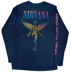 NIRVANA「LOGO ANGELIC GRADIENT」ロングスリーブシャツ, - バンドTシャツ SHOP NO-REMORSE online  store