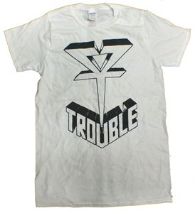 TROUBLE「LOGO WHITE」Tシャツ【限定入荷品】 - バンドTシャツ SHOP NO-REMORSE online store　