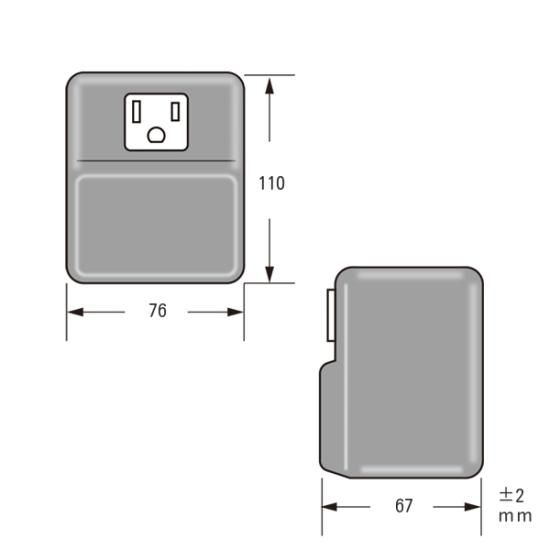 100V⇒110V~120V 510VAMAX 単相単巻トランス(コンセント3P→3P