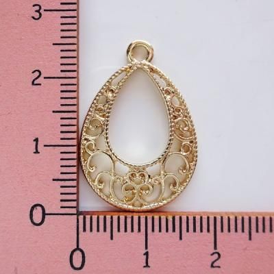 透かししずくチャーム | 各2個 - アクセサリーパーツ・手芸材料専門 poche