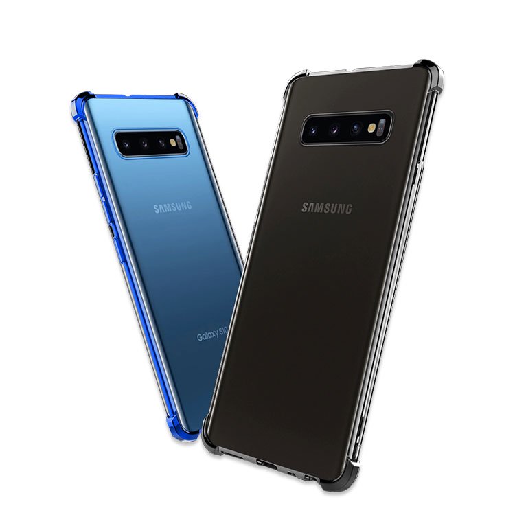 Samsung Galaxy S10/S10+/S10e クリアケース/カバー 耐衝撃 シリコン ...