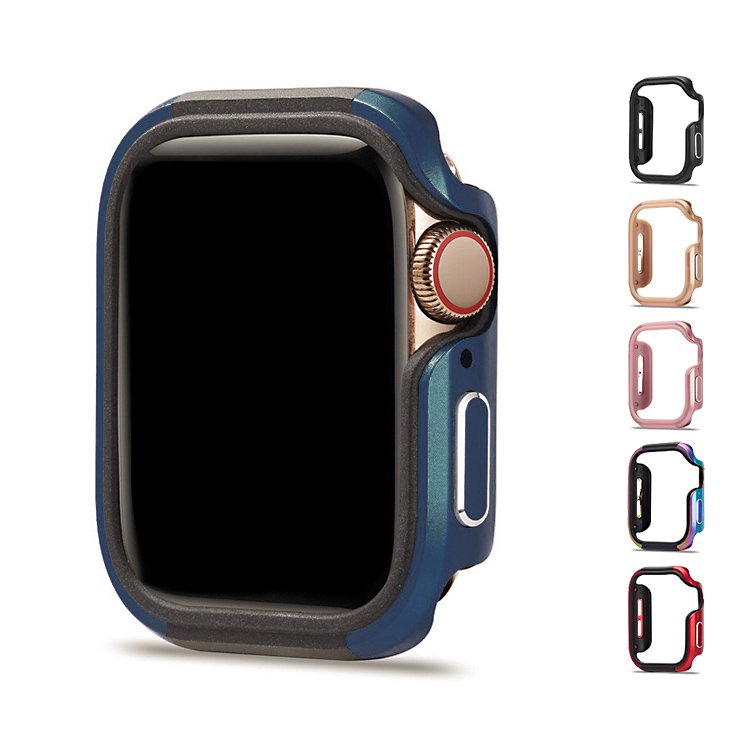 Apple Watch Series 6/5/4/SE ケース カバー TPU + サイドアルミバンパー 44mm/40mm 液晶保護なし かっこいい  かわいい おしゃれ 簡単装着 アップルウォッチ - IT問屋