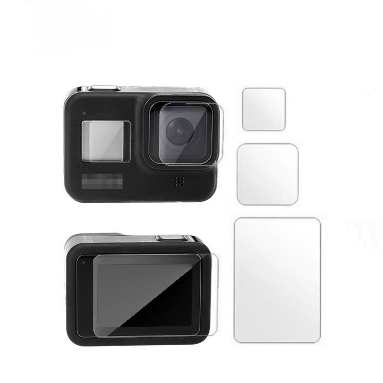 GoPro Hero8 Black ガラスフィルム 強化ガラス 液晶保護フィルム レンズ保護 + 液晶保護 2セット ゴープロ ヒーロー8 ブラック  保護フィルム FILM03B - IT問屋