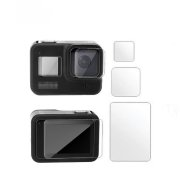 GoPro Hero8 Black ガラスフィルム 強化ガラス 液晶保護フィルム レンズ保護 + 液晶保護 2セット ゴープロ ヒーロー8 ブラック 保護フィルム FILM03B