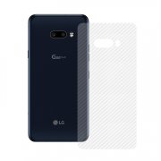 LG G8X ThinQ カーボン調 バックフィルム 背面保護フィルム  エッジ保護フィルム 【送料無料】