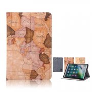 Apple iPad Pro ケース 手帳型 かわいい レザー 12.9インチ  2020モデル かっこいい スタンド機能 地図柄 アイパッド アップル タブレットPC ケースMAP03 -SG-