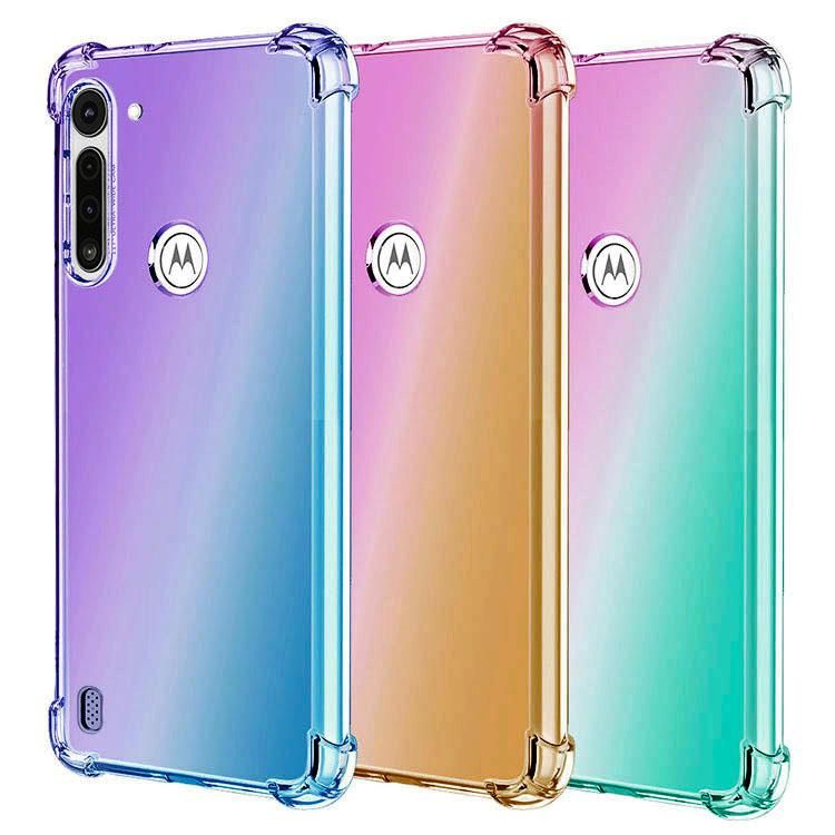 Moto G8 Power Lite ケース/カバー TPU グラデーション 耐衝撃 背面