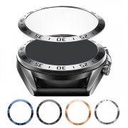 Galaxy Watch3 45mm/41mm ベゼルリング 保護カバー ベゼルリングフレーム ステンレス製 粘着式 スマートウォッチアクセサリー