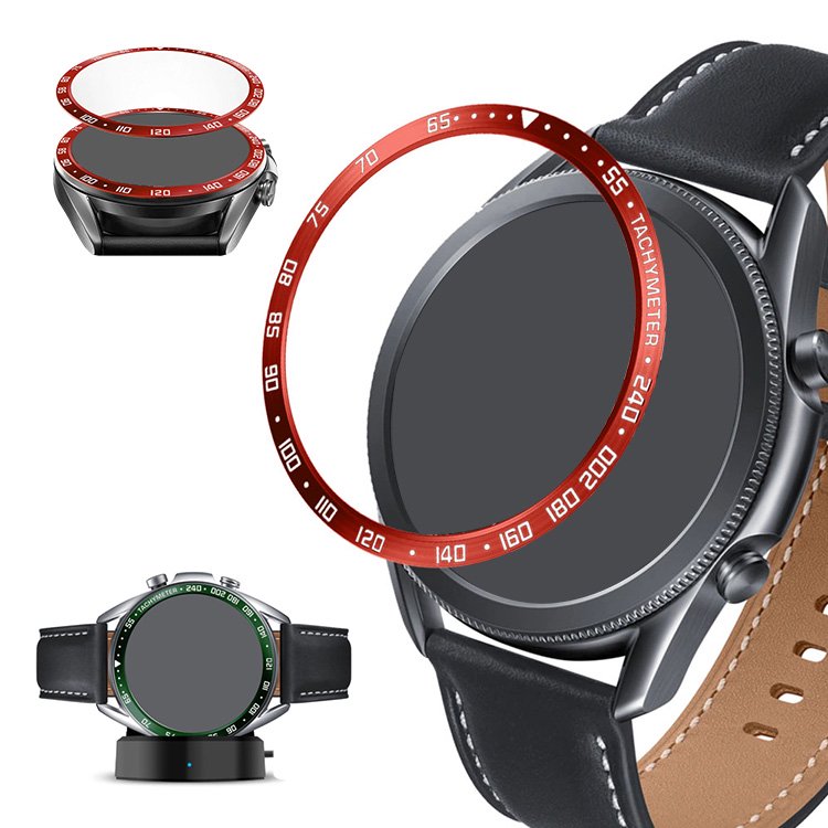 Galaxy Watch3 45mm/41mm ベゼルリング 保護カバー ベゼルリングフレーム ステンレス製 粘着式 スマートウォッチアクセサリー -  IT問屋