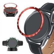 Galaxy Watch3 45mm/41mm ベゼルリング 保護カバー ベゼルリングフレーム ステンレス製 粘着式 スマートウォッチアクセサリー