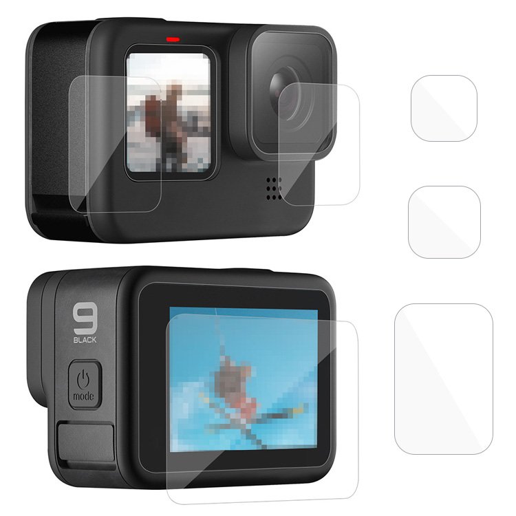 GoPro Hero9 Black 強化ガラス 液晶保護フィルム 硬度9H レンズ保護 +