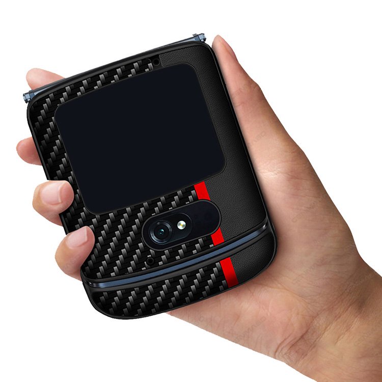 Motorola Razr 5G ケース/カバー 折りたたみ型 Androidスマホアクセサリー カーボン調 レザー調 シンプル 保護ケース -  IT問屋