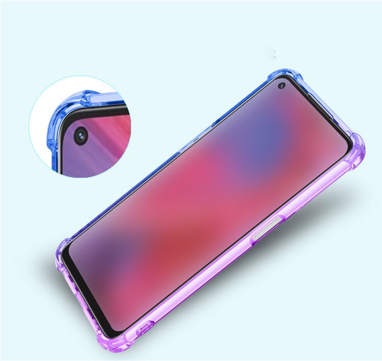 2021年激安 Xperia PRO-I ケース クリア 透明 グラデーション ピンク × 紫