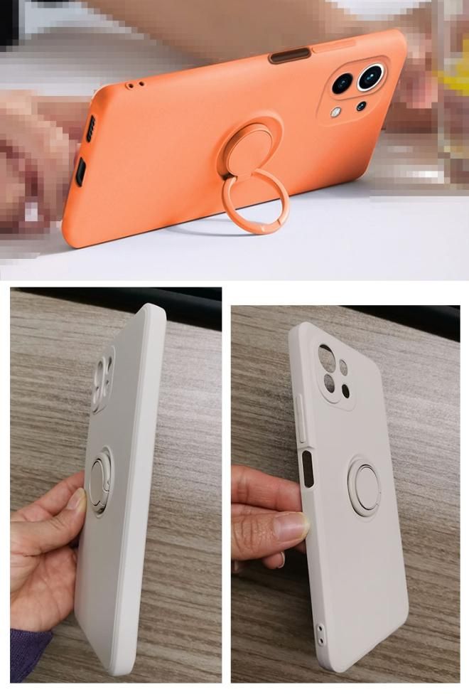 Xiaomi Mi 11 Lite 5G ケース リング付き&ストラップ付き 耐衝撃