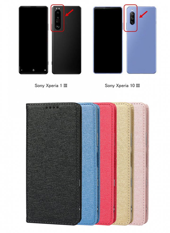 Sony Xperia 1 III/ Xperia 10 III/10 III Lite ケース 手帳型 かわいい ストラップ付き 上質なPUレザー  エクスぺリ - IT問屋