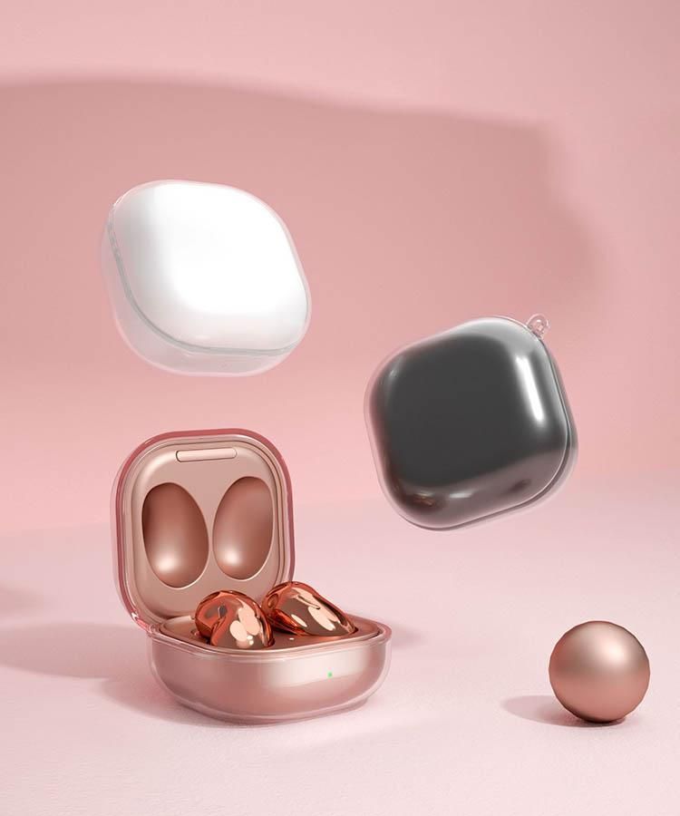 Galaxy Buds2 Pro ホワイト イヤフォン　クリアケース付き 楽天市場】Samsung Galaxy Buds 2 ケース カラビナ付き Galaxy