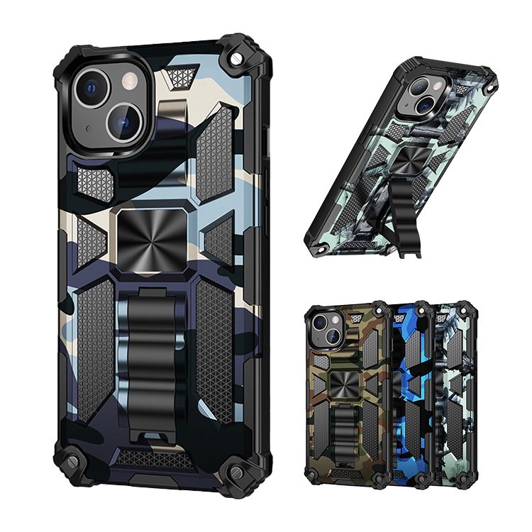 iPhone13 耐衝撃ケース 13 mini / 13 Pro / 13 Pro Max カバー TPU スタンド機能 2重構造 迷彩  カバーアイフォン13 -36 - IT問屋