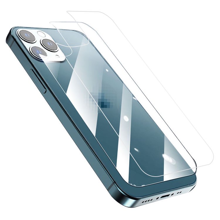 iphone X XS ブラック　背面保護ガラスフィルム   アップルロゴ