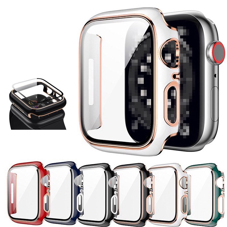 Apple Watch Series 9/8/7 ケース ガラスフィルム ケース カバー 全面保護 液晶カバー アップルウォッチ シリーズ8/7  41mm/45mm ハードケース - IT問屋