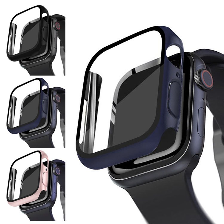 Apple Watch Series 8/7 ケース ガラスフィルム カバー 全面保護 液晶カバー アップルウォッチ 41mm/45mm フィルム一体  装着簡単 IT問屋