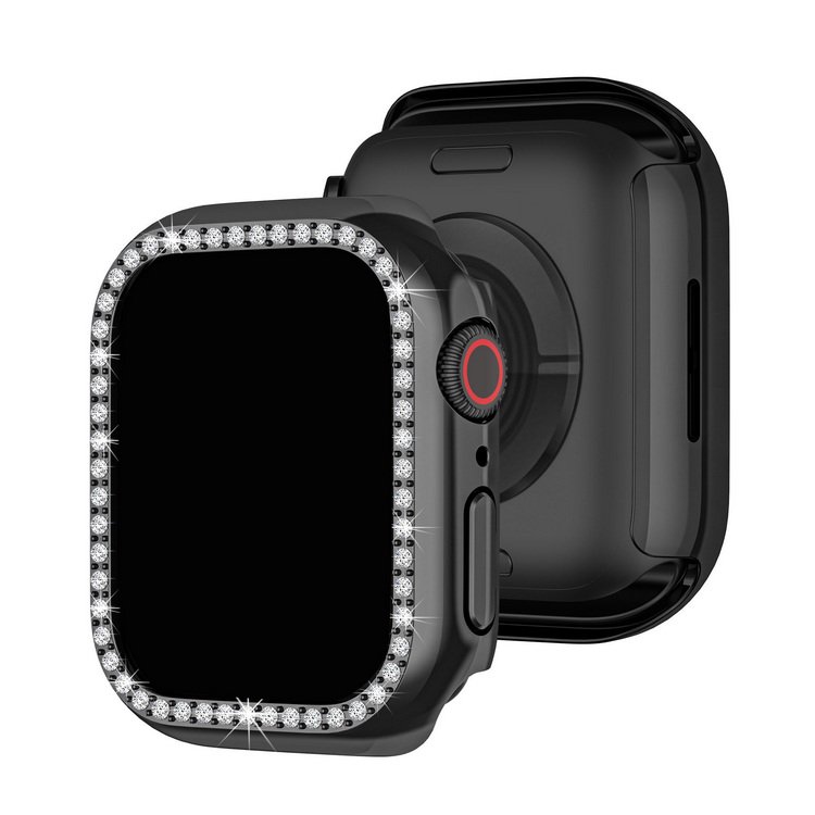 Apple Watch Series 9/8/7 ケース/カバー かわいい ラインストーン