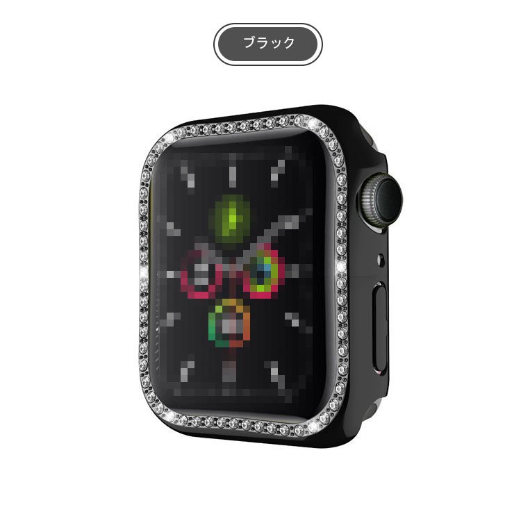 Apple Watch Series 9/8/7 ケース/カバー かわいい ラインストーン きらきら メッキ プラスチック ケース 41mm/45mm ハードケース PSZ4 - IT問屋