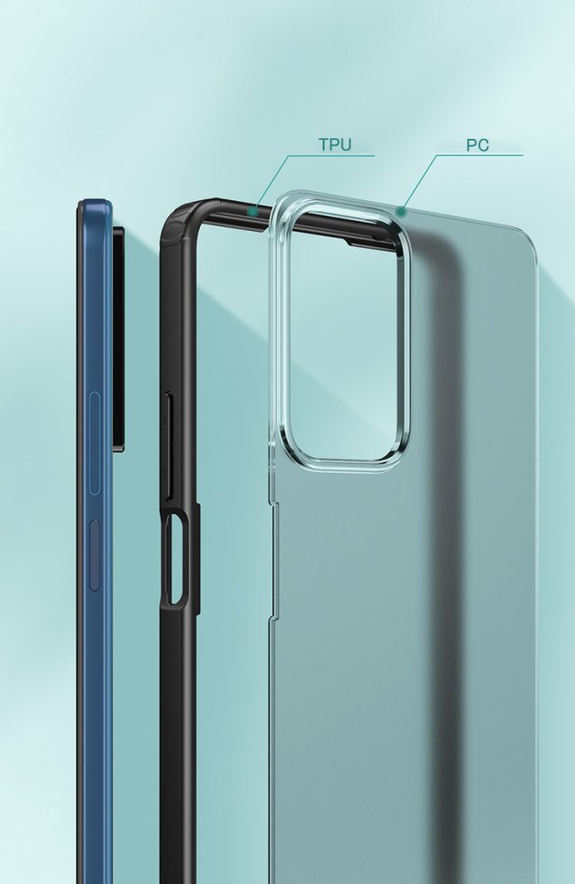 Xiaomi Redmi Note 11 ケース 耐衝撃 カバー背面半透明 カバー