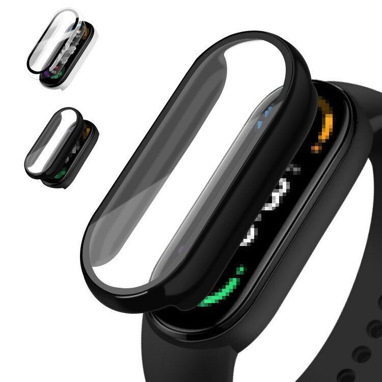 Xiaomi Smart Band 7 ケース カバー 強化ガラス（ガラスフィルム）付き 小米 Smart バンド7 全面保護 液晶保護ケース  単色/クリア フィルム一体 ハードケース ー - IT問屋