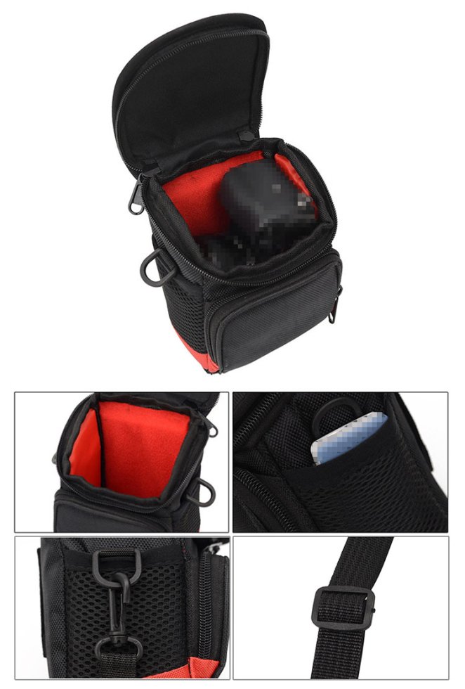 FUJIFILM X-H2S ボディカメラバッグ ショルダーベルト付き 一眼 カメラケース 収納ポケット ベルトループ 富士フイルム 女子 かわいい  男子 男女兼用-SG- - IT問屋