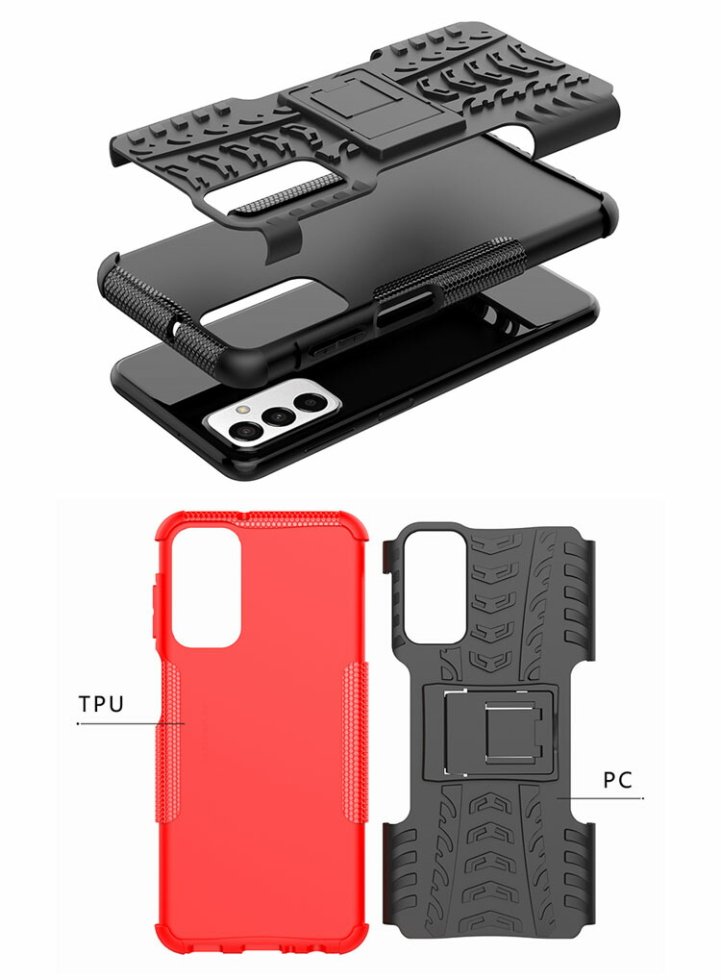 Samsung Galaxy M23 5G ケース 耐衝撃 カバー スタンド機能 2重構造