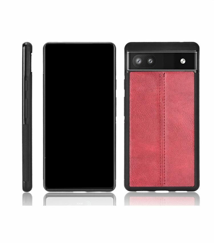 Google Pixel 6a ケース/カバー レザー調 シンプル 背面レザー